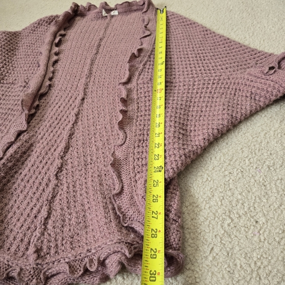 Anthropologie Moth Rocia Open Front Cocoon Cardigan Size XS Small Mauve - Picture 7 of 10